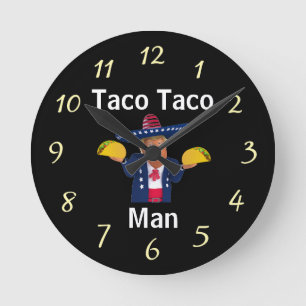 Redondo Relógio Taco Taco Man