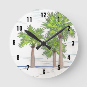 Redondo relógio TRÊS PALMS