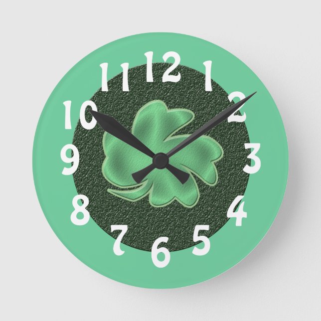 Redondo Relógio (trevo) Shamrock (Frente)