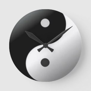 Redondo Relógio Yin Yang