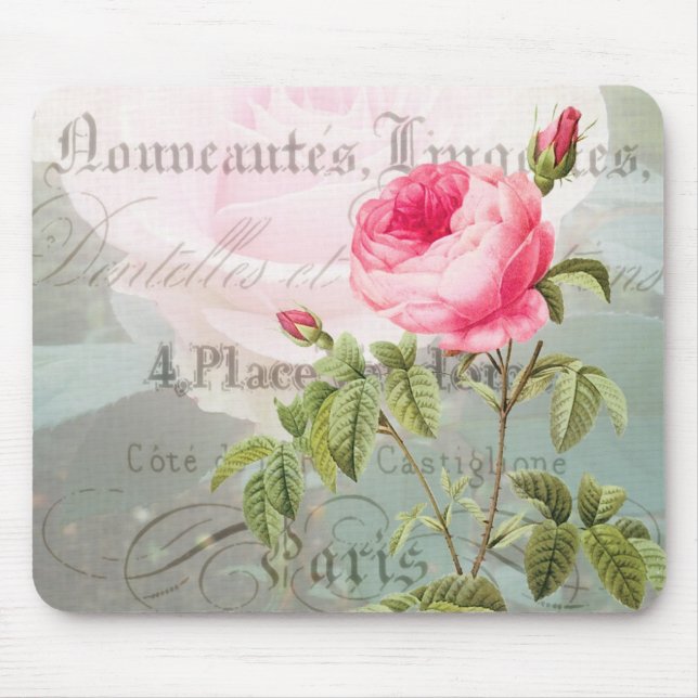 Redoute do Mousepad Rosa francês (Frente)