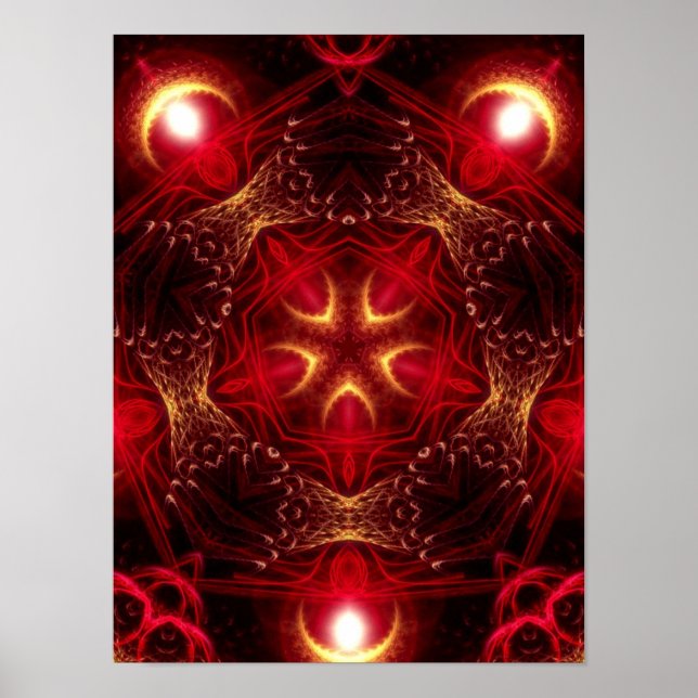Redstaro Geometry Fractal Art Poster (Frente)