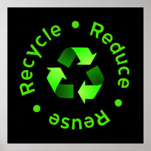 Reduza o poster do reciclar reusar