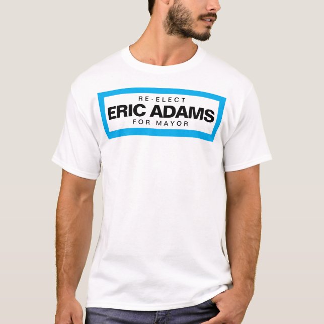 Reeleger Camiseta Eric Adams para Prefeito de Nova (Frente)