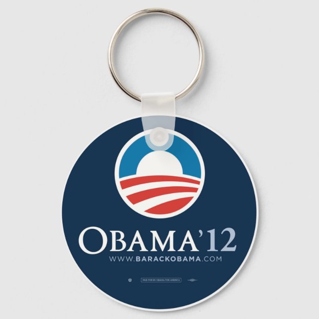 Reeleger o Chaveiro Barack Obama 2012 (Frente)