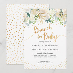 Refeição matinal para o convite do chá de frald