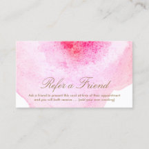 Referência de Cliente de Abstrato Watercolor Rosa