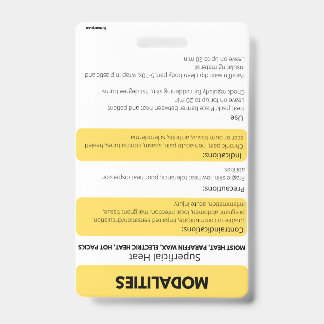 Referência de placa de Crachá (quente/frio) 