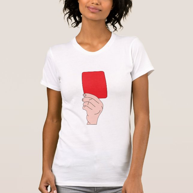 Referência Mostrando Uma Camisa Vermelha Womens T  (Frente)