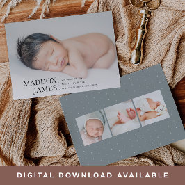 Refinado | Anúncio de nascimento de Foto Moderna