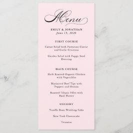 Refinado | Caligrafia no Menu Rosa Esmagado