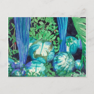 "Reflections 1" pintura em aquarela cartão postal