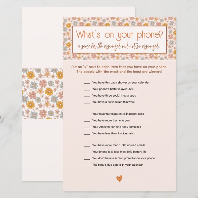 Refletor Boho Floral Whats no Seu Jogo Telefônico (Frente/Verso)