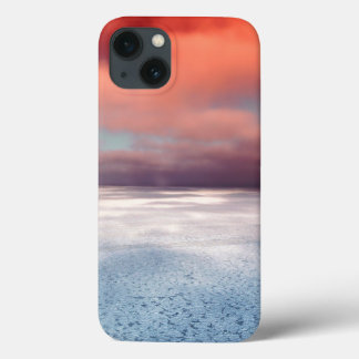 Reflexão Colorida Do Gelo No Mar