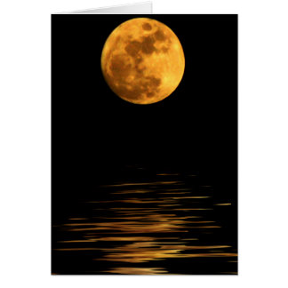 Reflexão de um cartão vazio da Lua cheia