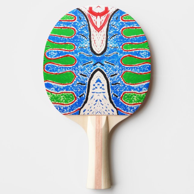 "Reflexo Orgânico" – Raquete de Ping Pong Artístic (Frente)