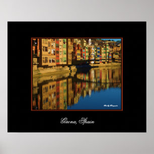 Reflexões coloridas em Girona, poster da espanha