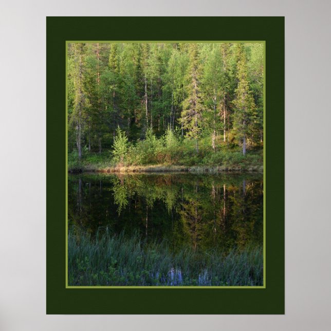 Reflexões da Natureza poster personalizada (Frente)