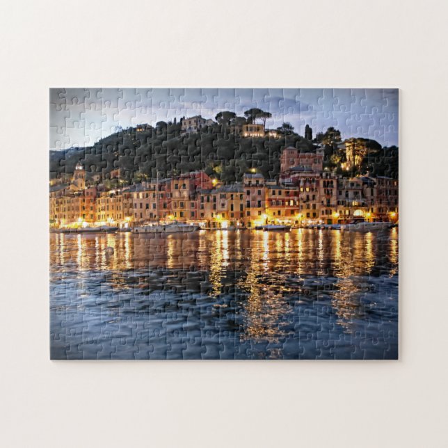 Reflexões em Portofino, quebra-cabeça de Italia (Horizontal)