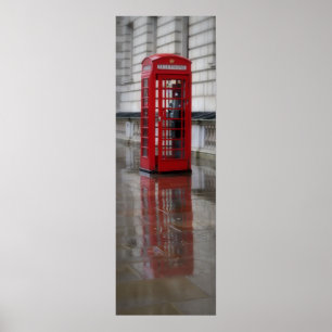 Reflexões em uma Red Phone Box - Poster de Londres