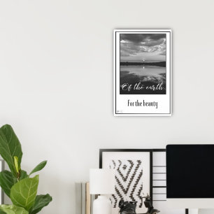 Reflexões Pretas e Brancas para o Poster de Beleza