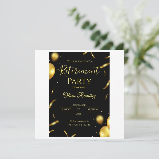 Reforma Elegante Preta E Dourada (Em pé/Frente)