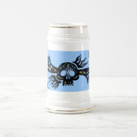 Refrigere a caneca de cerveja tribal da arte