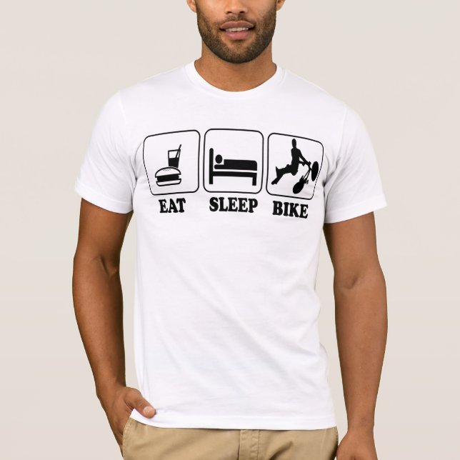 Refrigere engraçado comem, dormem, montam a camisa (Frente)