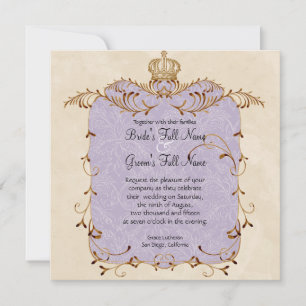 Regal Egrets, Swirls & Damask - Convite De Casamen