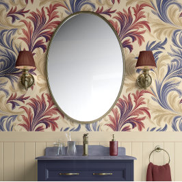 Regal Flourish Elegance Beige, Borgonha e Azul