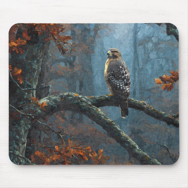Regal Hawk Blue Forest Branch Mousepad (Frente)