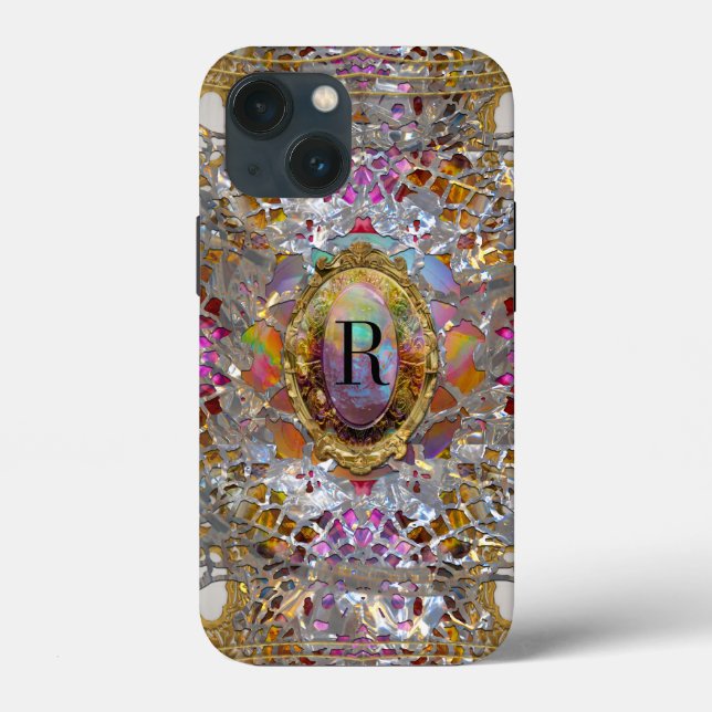 Regardez dans kaléidoscope Elegante Girly Monogram (Verso)