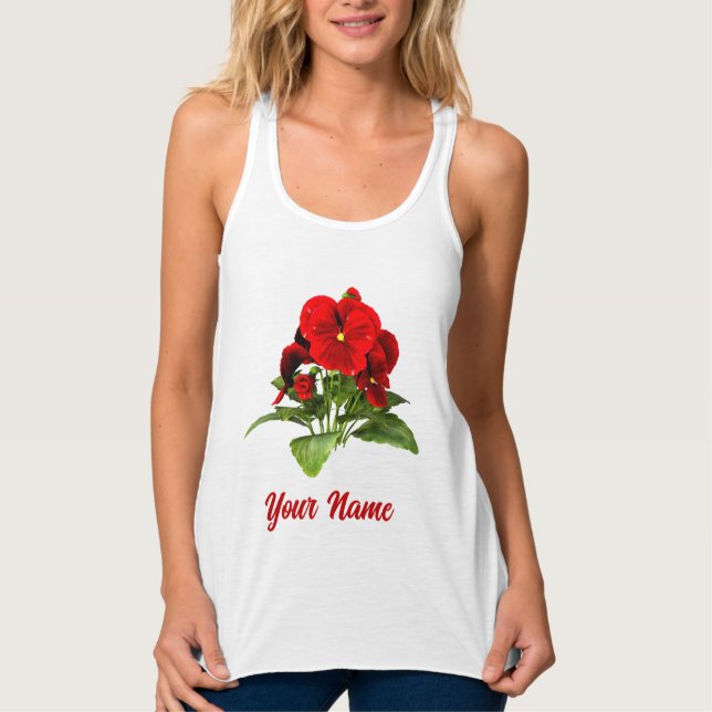 Regata Amante de Pensamentos Florais Personalizado (Frente)