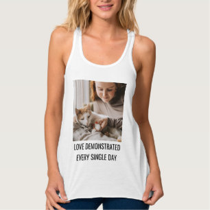 Regata Amor Personalizado de Mãe de Gato Família Foto de