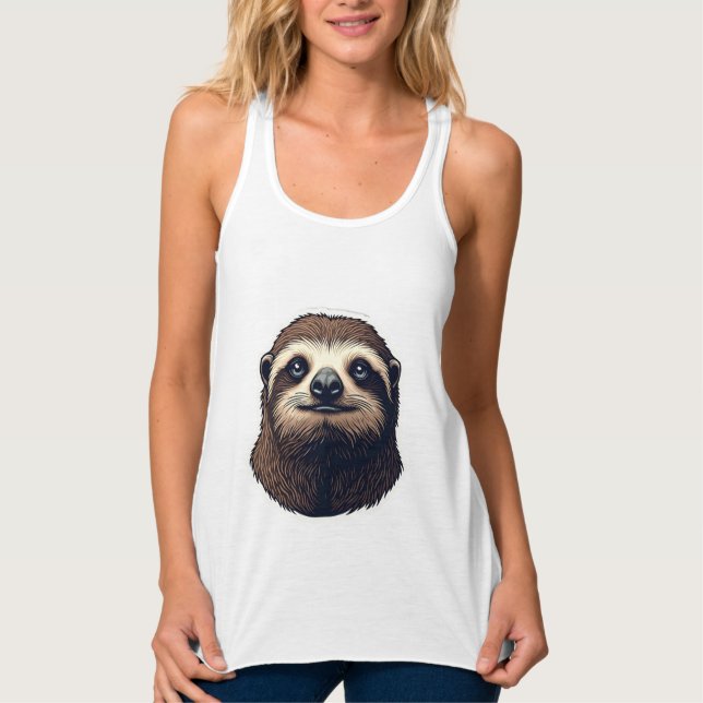 Regata Antique Sloth Illustration Vintage Tee (2) (Frente)