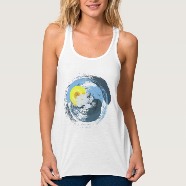 Regata Arte Climática legal com Sol e Nuvens (Frente)