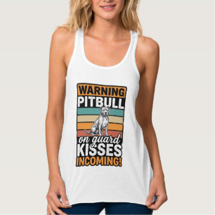 Regata Avisos de Pitbull Beijos a Caminho Design Vintage