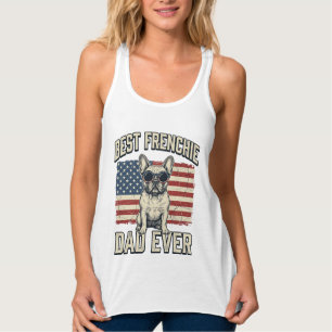 Regata Bandeira Americana do Papai Frenchie Vintage