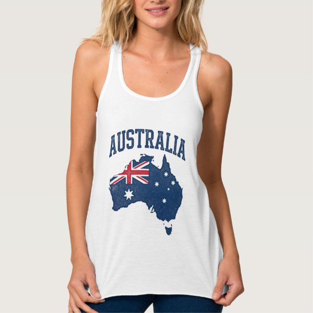 Regata Bandeira da Austrália Mapa Gráfico Antigo Maltrata (Frente)