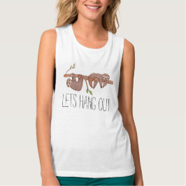 Regata Bebê preguiçoso pendurado no padrão da árvore