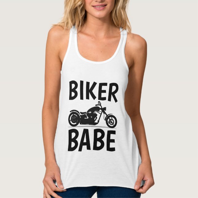 Regata BIKER BABE, Damas de T-shirts de motocicleta (Frente)