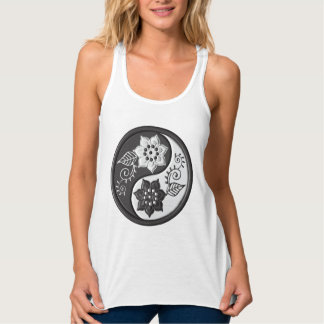 Regata Black and Silver Floral Yin Yang