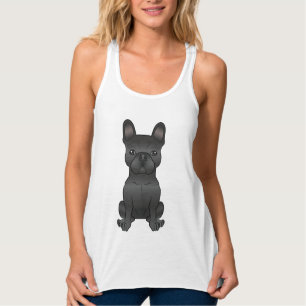 Regata Black French Buldog / Frenchie Cartoon Dog Art