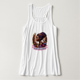 Regata Black Girls Read   Tanque de Racerback das Mulhere