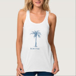 Regata Bride Tribe Blue Tropical Palm Tree<br><div class="desc">This fun tropical palm tree tank top with the words "Bride Tribe" in (color of the year 2020) blue is the perfect bridal shower gift for a tropical beach destination or outdoor wedding!</div>