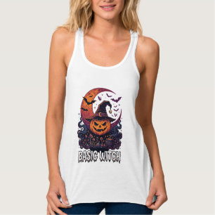 Regata Bruxa Básica de Abóbora de Halloween Crescente Cal