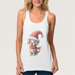 Regata Cachorro fofo de Natal/Papai Noel/Natal