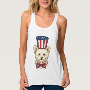 Regata Cachorro Patriótico Chapéu Alto Design Vetorial Vi