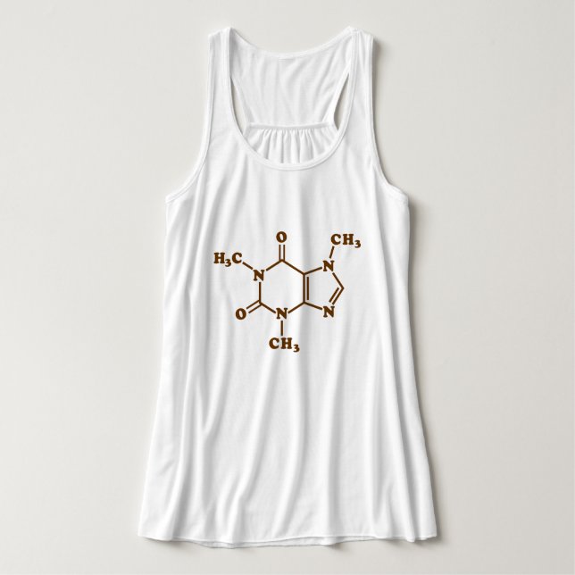 Regata Cafeína - Café - Fórmula Química Molecular (Frente do Design)