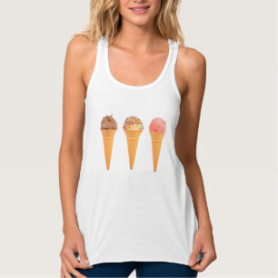 Regata Camisola de alças de Flowy dos cones das mulheres